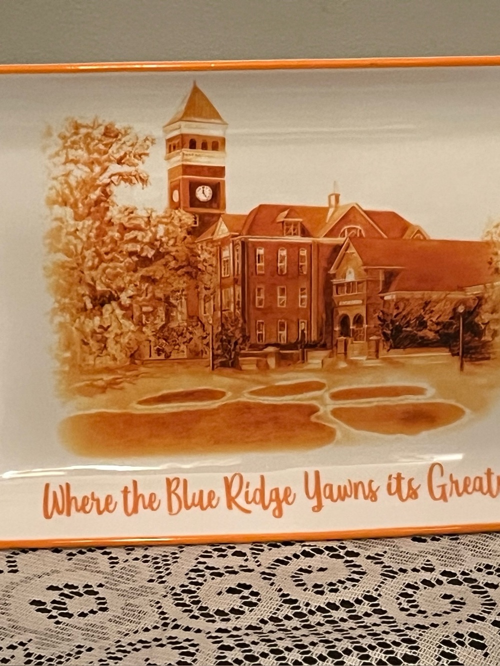 Clemson University Campus Ceramic Tray Valiant Gifts -Wade Jenkins Designs